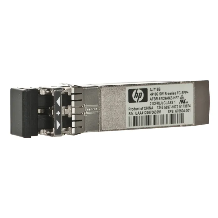 HP AJ716BR | B-Series 8Gb/s 8GBase-SR Multi-Mode Fibre 850nm 300m Fibre Channel Duplex LC Connector SFP+ Transceiver Module Refurbished - Hewlett-Packard (ou HP en abrégé) refurbished available on Gotodirect