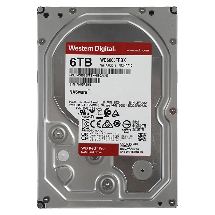 Western Digital WD6005FFBX | Red Pro Air 6TB 3.5-inch 6GB/s SATA 7200RPM 256MB Cache NAS Hard Drive Refurbished - Western Digital refurbished available on Gotodirect