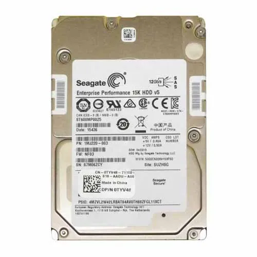 Dell 0TYV48 | 600GB 15000RPM SAS 12Gb/s 2.5-Inch Hard Drive Refurbished - Dell refurbished available on Gotodirect