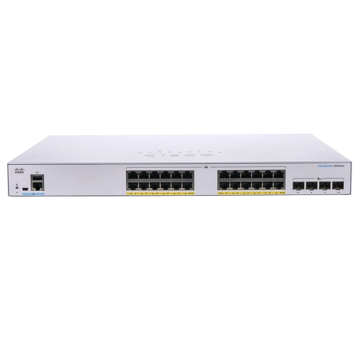 Cisco CBS350-24FP-4G | Business 350 Series CBS350-24FP-4G 24 x RJ-45 Ports PoE+ 10/100/1000Base-T 4 x SFP Ports Layer 3 Managed Rack-mountable Gigabit Ethernet Network Switch Refurbished - Cisco Systems Inc. refurbished available on Gotodirect