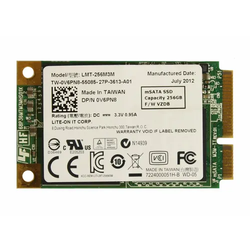 Dell 0V6PN8 | 256GB Multi-Level Cell SATA 6Gb/s mSATA Solid State Drive Refurbished - Dell refurbished available on Gotodirect