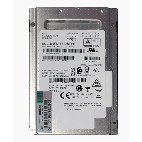 HP P04174-001 | 400GB SAS 12Gb/s Mixed Use SFF 2.5-Inch Solid State Drive for Proliant DL DL20 (G10) / DL60 (G10) Refurbished - Hewlett-Packard (ou HP en abrégé) refurbished available on Gotodirect