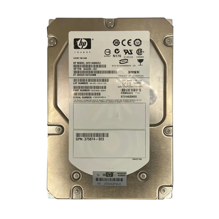HP 375874-023 | 146GB 15000RPM SAS 3Gb/s SFF Hot-Pluggable Dual Port 3.5-inch Hard Drive Refurbished - Hewlett-Packard (ou HP en abrégé) refurbished available on Gotodirect