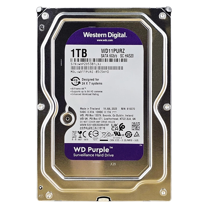 Western Digital WD11PURZ | Purple 1TB 3.5-inch 6Gb/s SATA 5400RPM 64MB Cache Surveillance Hard Drive Refurbished - Western Digital refurbished available on Gotodirect