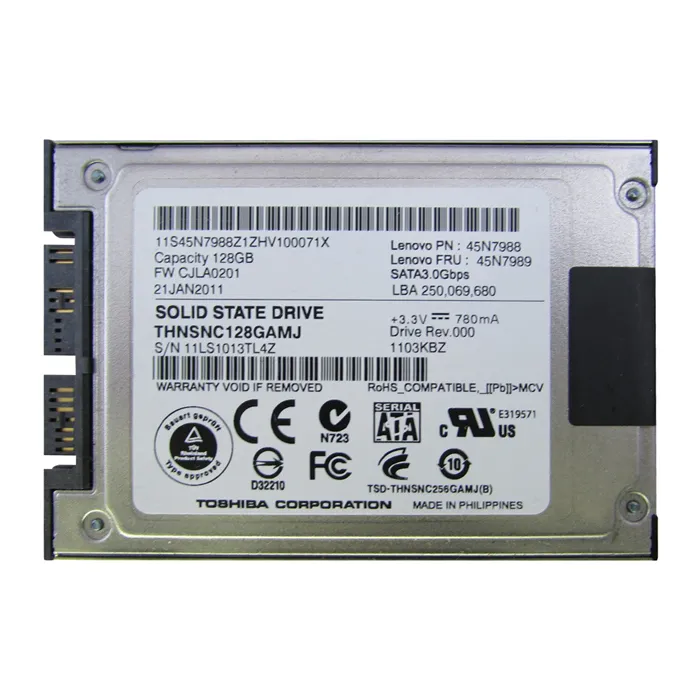 Lenovo 45N7988 | 128GB Multi-Level Cell SATA 3Gb/s 1.8-Inch Solid State Drive Refurbished - Lenovo refurbished available on Gotodirect