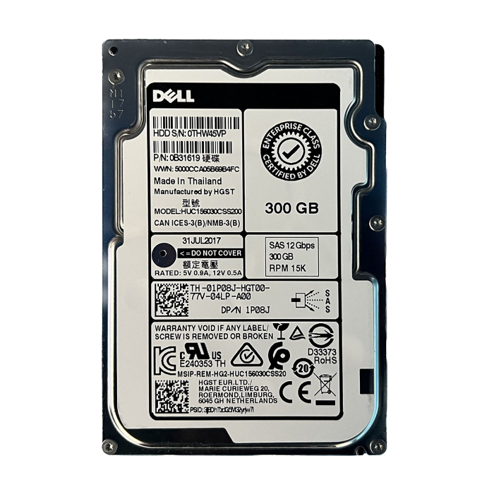 Dell 01P08J | 300GB 2.5-inch 12GB/s SAS 15000RPM 128MB Cache (512n) Hot-Pluggable Server Hard Drive for PowerEdge G14 - G16 Servers and Storage Arrays Refurbished - Dell refurbished available on Gotodirect