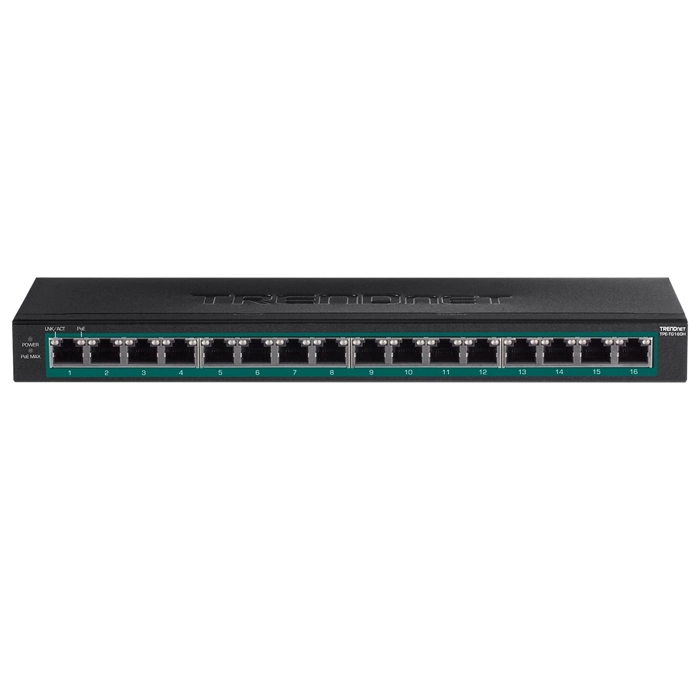 TRENDnet TPE-TG160H | 16-Ports 10/100/1000Base-T RJ-45 GbE PoE+ 1U Rack-mountable Gigabit Ethernet Network Switch Refurbished -  refurbished available on Gotodirect