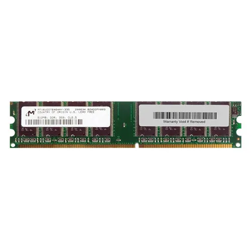 Micron MT16VDDT6464AY-335 | 512MB DDR-333MHz PC2700 Non-ECC Unbuffered UDIMM CL2.5 2Rx8 2.5V 184-Pin Memory Module Refurbished -  refurbished available on Gotodirect