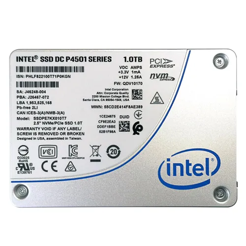 Intel SSDPE7KX010T701 | DC P4501 1TB Triple-Level Cell PCI Express 3.1 x4 NVMe U.2 2.5-Inch Solid State Drive Refurbished - Intel refurbished available on Gotodirect