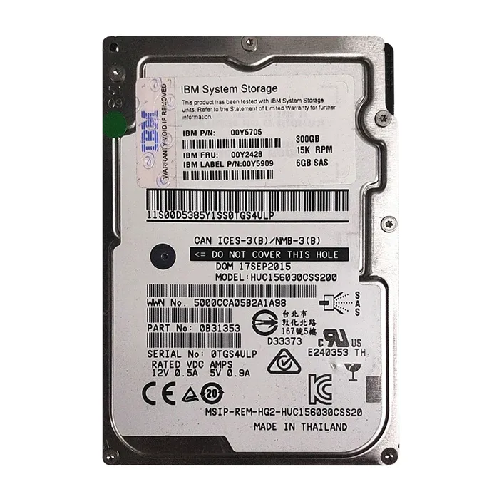 IBM 00Y5705 | 300GB 15000RPM SAS 6Gb/s 2.5-Inch Hard Drive Refurbished -  refurbished available on Gotodirect
