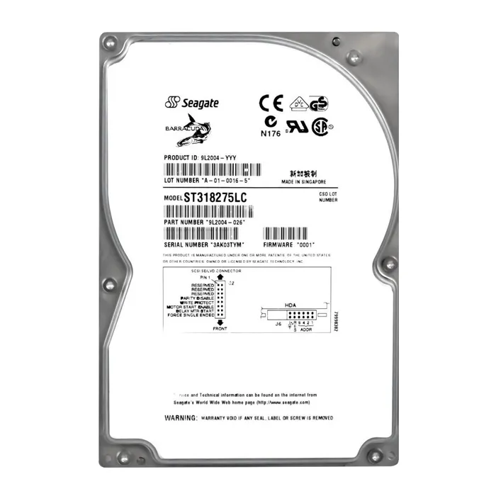 Seagate ST318275LC | BarraCuda 18LP Series 18GB 7200RPM Wide Ultra2 SCSI 1MB Cache (CE) 80-Pin 3.5-Inch Hard Drive Refurbished - Seagate refurbished available on Gotodirect