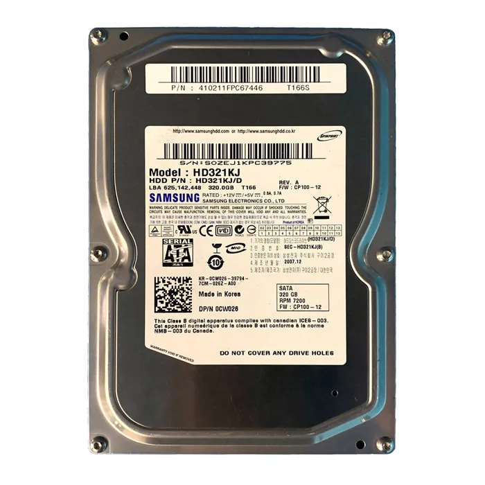 Dell 0CW026 | 320GB 7200RPM SATA 3Gb/s 16MB Cache 3.5-Inch Hard drive Refurbished - Dell refurbished available on Gotodirect