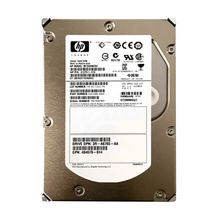 HP 412751-016 | 300GB 15000RPM Ultra320 SCSI Hot-Pluggable LVD 80-Pin 3.5-inch Hard Drive for ProLiant Servers Refurbished - Hewlett-Packard (ou HP en abrégé) refurbished available on Gotodirect