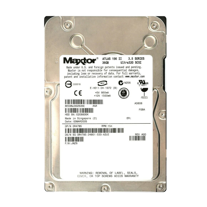 Maxtor 8E036J002535E | Atlas 15K II 36.7GB 15000RPM Ultra320 SCSI 8MB Cache 80-Pin 3.5-Inch Hard Drive Refurbished -  refurbished available on Gotodirect