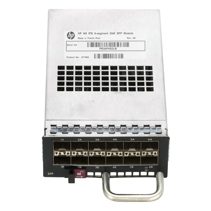 Buy HP JC769A | NX IPs 6 Segment 10 Gigabit SFP Module Refurbished - $372.50 HP JC769A | NX IPs 6 Segment 10 Gigabit SFP Module Refurbished - Hewlett-Packard (ou HP en abrégé) refurbished available on Gotodirect