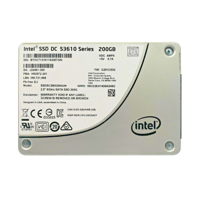 Intel SSDSC2BX200G4K | S3610 Series 200GB Multi-Level Cell SATA 6Gb/s 2.5-Inch Solid State Drive Refurbished - Intel refurbished available on Gotodirect