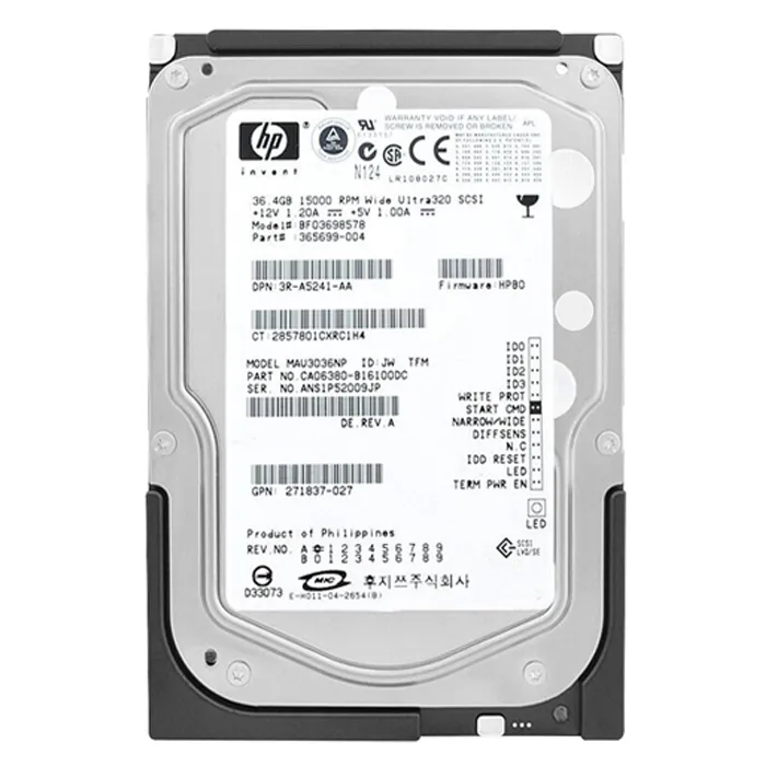 HP 365699-004 | 36.4GB 15000RPM Ultra-320 SCSI 68-Pin 3.5-Inch Hard Drive for ProLiant Servers Refurbished - Hewlett-Packard (ou HP en abrégé) refurbished available on Gotodirect