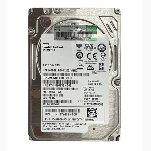 HP EG001200JWJNQ | 1.2TB 10000RPM SAS 12Gb/s Hot-Pluggable Dual Port (512n) SFF 2.5-inch Hard Drive for Gen1/7 ProLiant Server/Storage Array Refurbished - Hewlett-Packard (ou HP en abrégé) refurbished available on Gotodirect