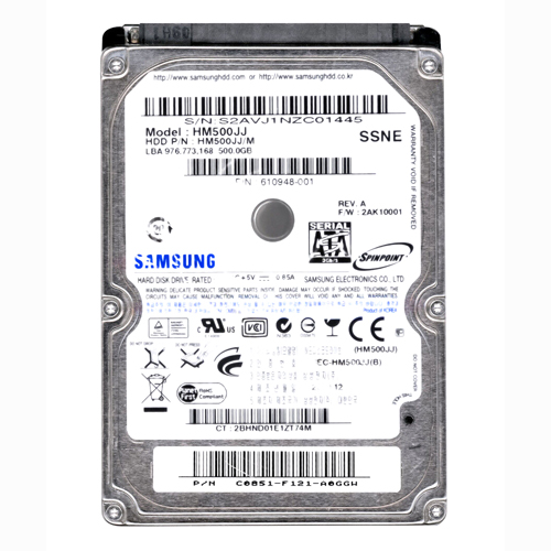HP 610948-001 | 500GB 7200RPM SATA 3Gb/s 16MB Cache 2.5-inch Hard Drive Refurbished - Hewlett-Packard (ou HP en abrégé) refurbished available on Gotodirect