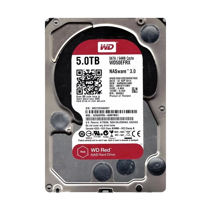 Western Digital WD50EFRX-68MYMN1 | Red 5TB 5400RPM SATA 6Gb/s 64MB Cache 3.5-Inch Hard Drive Refurbished - Western Digital refurbished available on Gotodirect