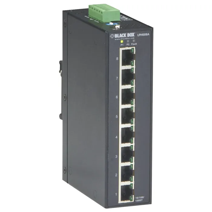 Black Box LPH008A | Hardened Gigabit PoE+ Switch 8-Ports Refurbished -  refurbished available on Gotodirect