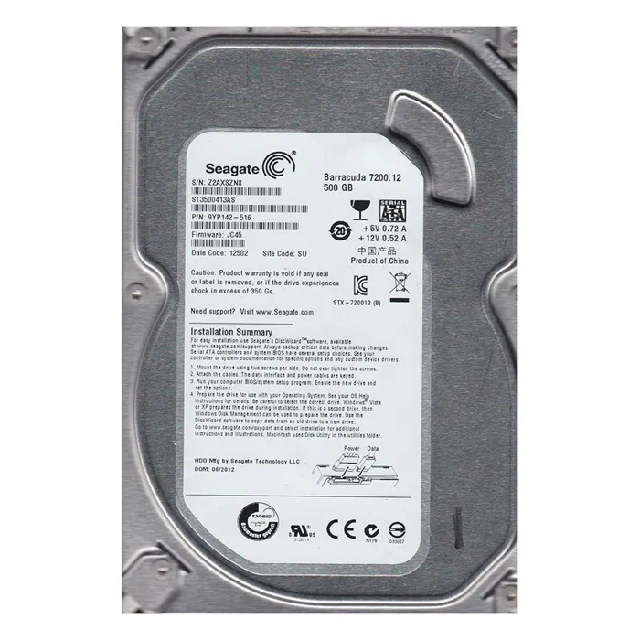 Seagate ST3500413AS | BarraCuda 7200.12 500GB 3.5-inch 6GB/s SATA NCQ 7200RPM 16MB Cache Desktop Hard Drive Refurbished - Seagate refurbished available on Gotodirect