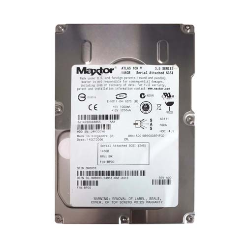 Dell M8033 | 146GB 10000RPM SATA 3Gb/s Hot-Pluggable 3.5-Inch Hard Drive for PowerEdge Servers Refurbished - Dell refurbished available on Gotodirect