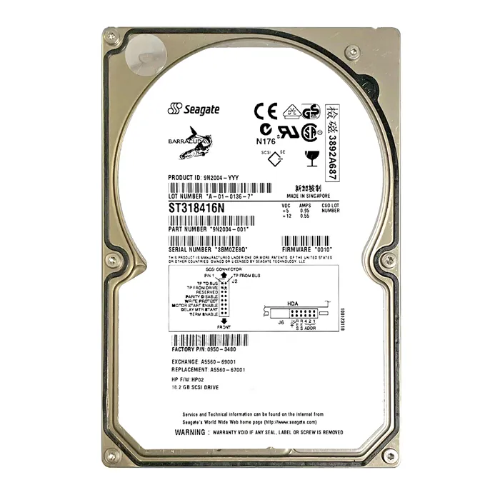 HP A5560-69001 | 18.2GB 7200RPM Ultra SCSI LVD 68-Pin 3.5-Inch Hard Drive Refurbished - Hewlett-Packard (ou HP en abrégé) refurbished available on Gotodirect