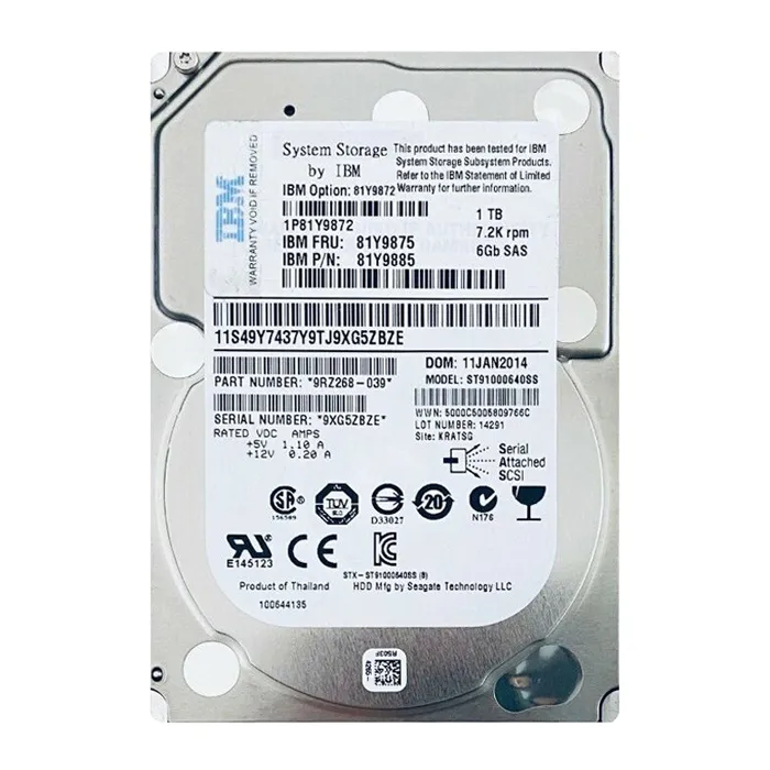 Buy IBM 81Y9875 | 1TB 7200RPM Near Line SAS 6Gb/s SFF 2.5-Inch Hard Drive Refurbished - $189.49 IBM 81Y9875 | 1TB 7200RPM Near Line SAS 6Gb/s SFF 2.5-Inch Hard Drive Refurbished - refurbished available on Gotodirect