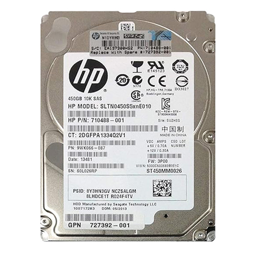 HP 727392-001 | 450GB 10000RPM SAS 6Gb/s Dual Port Hot-Pluggable Dual Port 2.5-Inch Hard Drive Refurbished - Hewlett-Packard (ou HP en abrégé) refurbished available on Gotodirect
