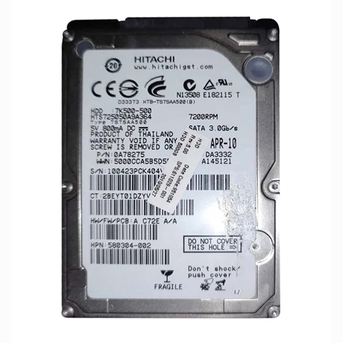 HP 580304-002 | 500GB 7200RPM SATA 3Gb/s 16MB Cache 2.5-inch Hard Drive Refurbished - Hewlett-Packard (ou HP en abrégé) refurbished available on Gotodirect