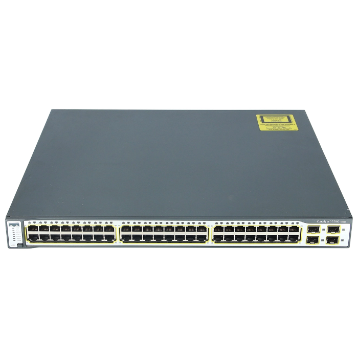 Cisco WS-C3750G-48TS-E= | Catalyst 3750 Series 3750G-48TS 48 x RJ-45 Ports 10/100/1000Base-T + 4 x SFP Ports Layer 3 Managed 1U Rack-mountable Gigabit Ethernet Stackable Network Switch Refurbished - Cisco Systems Inc. refurbished available on Gotodirect