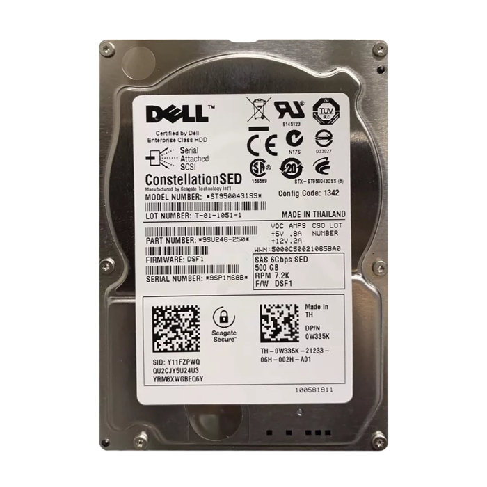 Seagate 9SU246-250 | Constellation 500GB 7200RPM SAS 6Gb/s 16MB Cache (SED) 2.5-Inch Hard Drive Refurbished - Seagate refurbished available on Gotodirect