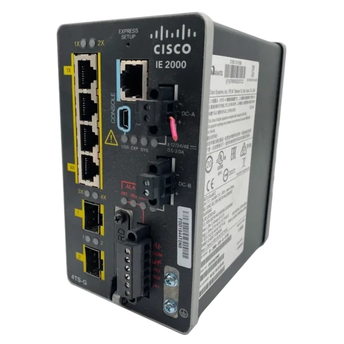 Cisco IE-2000-4TS-G-L | Industrial Ethernet IE 2000 Series 4 x FE Ports 10/100Base-TX + 2 x GE SFP Ports Layer 2 Managed Fast Ethernet Network Switch Refurbished - Cisco Systems Inc. refurbished available on Gotodirect
