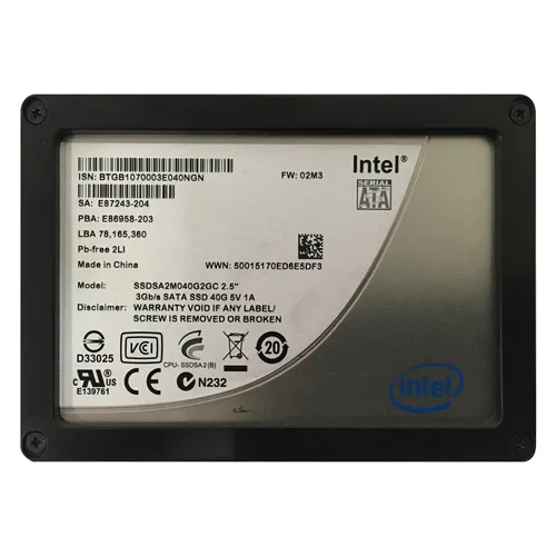 Intel SSDSA2M040G2GC | X25-V Series 40GB Multi-Level Cell SATA 3Gb/s 2.5-Inch Solid State Drive Refurbished - Intel refurbished available on Gotodirect