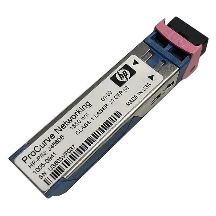 HP J4860B | ProCurve X121 1Gb/s 1000Base-LH Single-Mode Fibre 1550nm 70km Duplex LC Connector SFP (mini-GBIC) Transceiver Module Refurbished - Hewlett-Packard (ou HP en abrégé) refurbished available on Gotodirect