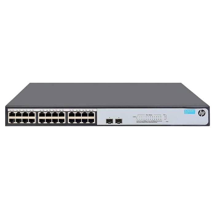 HP JH018A | OfficeConnect 1420 Series 1420-24G-2SFP+ 10G Uplink 24 x 10/100/1000Base-T RJ-45 and 2 x 10GbE SFP+ Ports Layer 2 Unmanaged Gigabit Ethernet Network Switch Refurbished - Hewlett-Packard (ou HP en abrégé) refurbished available on Gotodirect