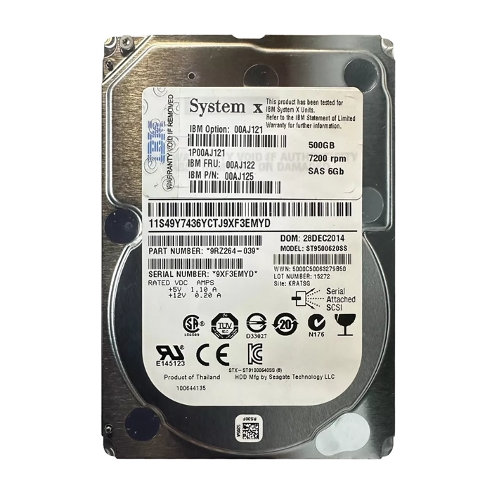 Buy IBM 00AJ122 | 500GB 7200RPM SAS 6Gb/s Hot Swappable 2.5-Inch Hard Drive Refurbished - $310.93 IBM 00AJ122 | 500GB 7200RPM SAS 6Gb/s Hot Swappable 2.5-Inch Hard Drive Refurbished - refurbished available on Gotodirect