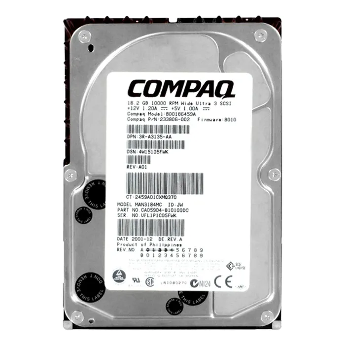 HP 3R-A3135-AA | 18.2GB 10000RPM Ultra160 SCSI Hot Swappable LVD 80-Pin 3.5-Inch Hard Drive Refurbished - Hewlett-Packard (ou HP en abrégé) refurbished available on Gotodirect