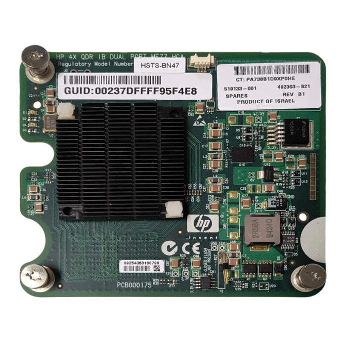 HP 492303-B21 | 4X QDR Infiniband Dual-Ports Mezzanine Host Bus Network Adapter for Bladesystem Class Refurbished - Hewlett-Packard (ou HP en abrégé) refurbished available on Gotodirect