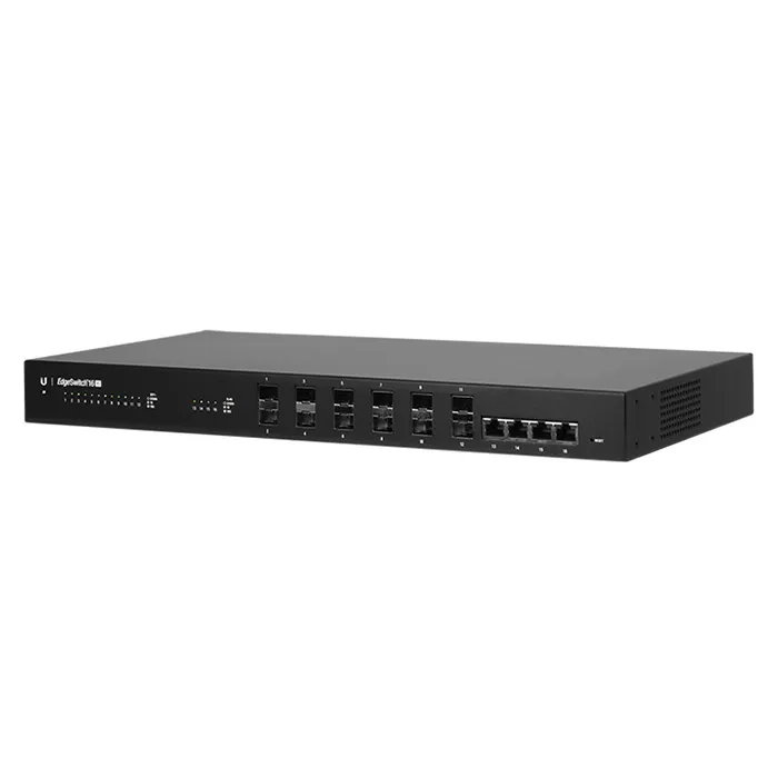 Ubiquiti ES-16-XG-US | EdgeSwitch 12 x SFP+ Ports PoE+ 10GBase-X + 4 x RJ-45 Ports 10GBE Layer 2 Managed 1U Rack-Mountable Gigabit Ethernet Network Switch Refurbished - Ubiquiti refurbished available on Gotodirect