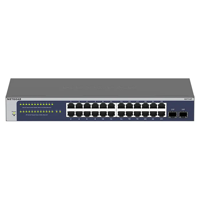 Netgear GS724T-600NAS | GS724T 24-Ports Gigabit Managed Network Switch Refurbished - Netgear refurbished available on Gotodirect