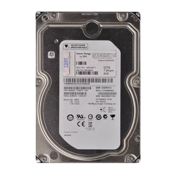 IBM 46W6911 | 2TB 7200RPM SAS 6Gb/s Nearline 3.5-inch Hard Drive for Storage System Refurbished -  refurbished available on Gotodirect