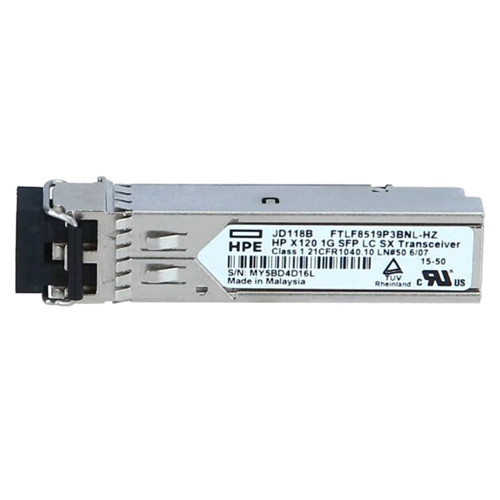 HP JD118B#ABA | ProCurve X120 1Gb/s 1000Base-SX Multi-Mode Fibre 850nm 550m Duplex LC Connector SFP (mini-GBIC) Transceiver Module Refurbished - Hewlett-Packard (ou HP en abrégé) refurbished available on Gotodirect