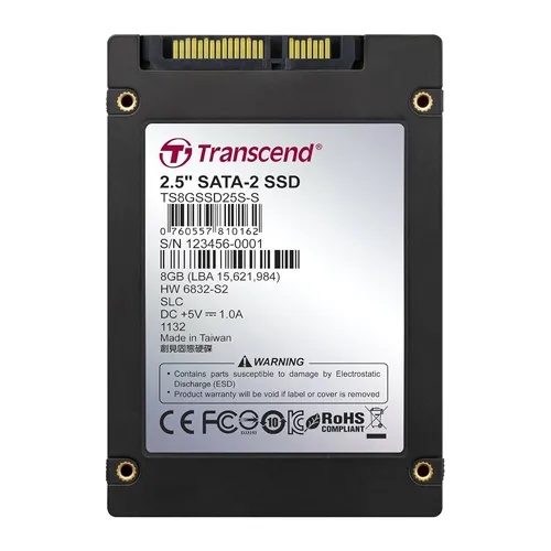 Transcend TS8GSSD25S-S | 8GB SATA 3Gb/s 2.5-Inch Solid State Drive Refurbished -  refurbished available on Gotodirect