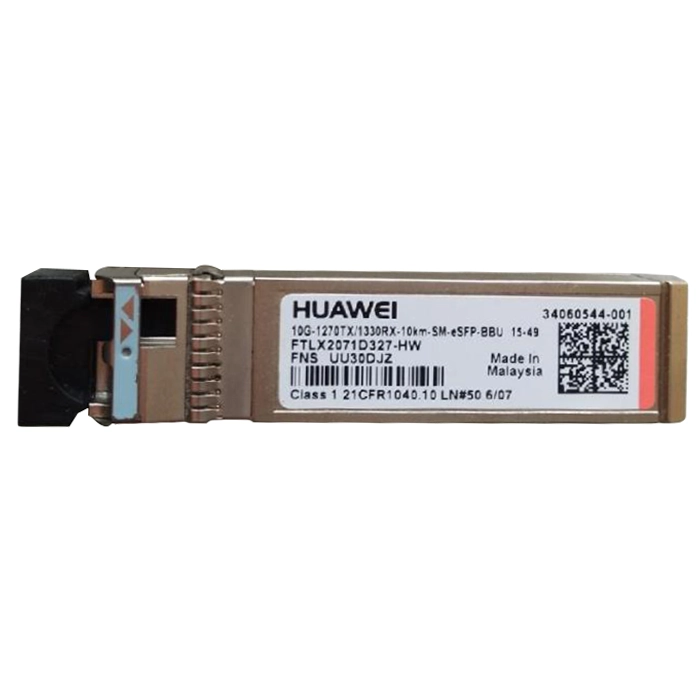 Huawei 34060544-001 | 10Gb/s Single-mode Fiber 10km 1270nm RX/ 1330nm TX LC Connector SFP+ Transeiver Module Refurbished - Huawei refurbished available on Gotodirect