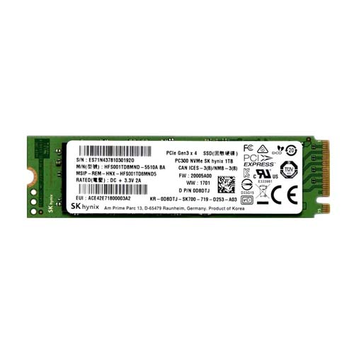 Dell D8DTJ | 1TB Multi-Level Cell PCI Express NVMe 3.0 x4 M.2 2280 Solid State Drive Refurbished - Dell refurbished available on Gotodirect