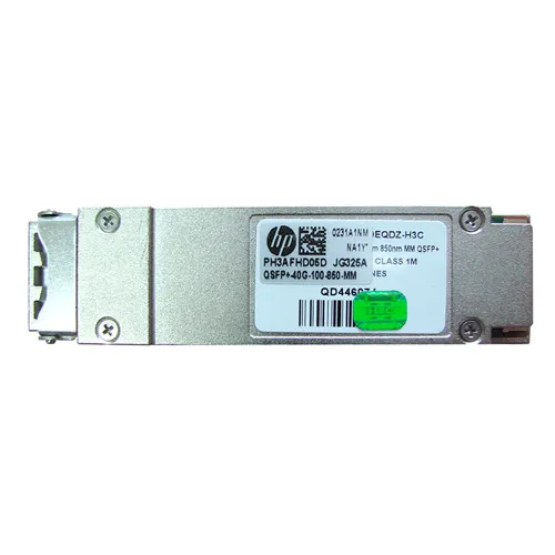 Buy HP JG325A | X140 40Gb/s 40GBase-SR4 Multi-Mode Fibre 850nm 150m MPO Connector QSFP+ Transceiver Module Refurbished - $94.74 HP JG325A | X140 40Gb/s 40GBase-SR4 Multi-Mode Fibre 850nm 150m MPO Connector QSFP+ Transceiver Module Refurbished - Hewlett-Packard (ou HP en abrégé) refurbished available on Gotodirect