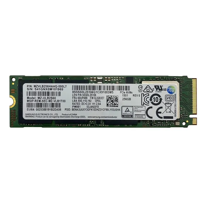 Lenovo 00UP488 | 256GB TLC PCI Express 3.0 x4 NVMe M.2 2280 Internal Solid State Drive Refurbished - Lenovo refurbished available on Gotodirect