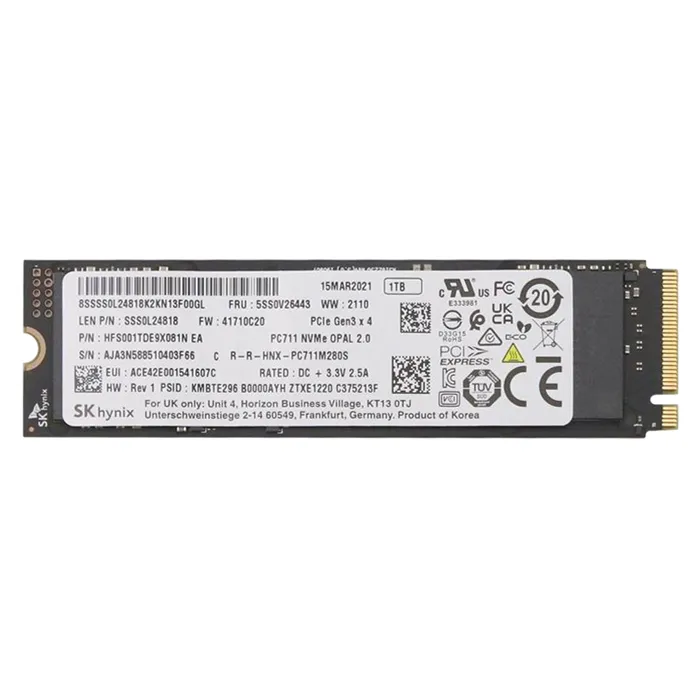 Lenovo 5SS0V26443 | 1TB PCI Express 3.0 x4 NVMe M.2 2280 Internal Solid State Drive Refurbished - Lenovo refurbished available on Gotodirect